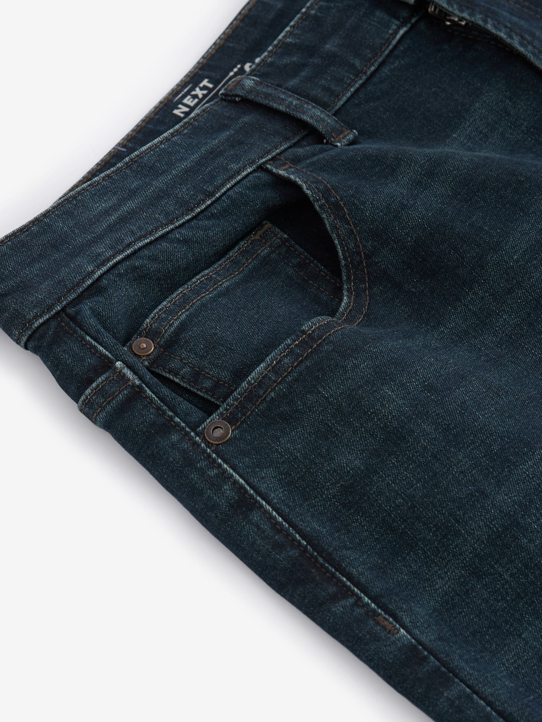 Donkerblauwe wassing - Enkele - Slim fit klassieke stretchy jeans