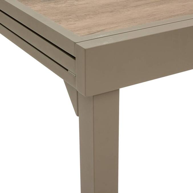 Table de jardin extensible rectangulaire PIAZZA Truffe / Café