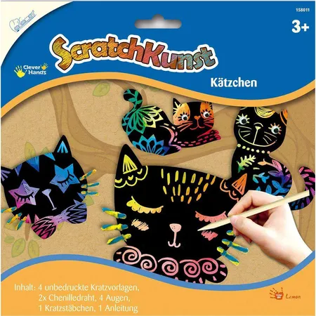 Mammut ScratchKunst - Kätzchen, Komplettset