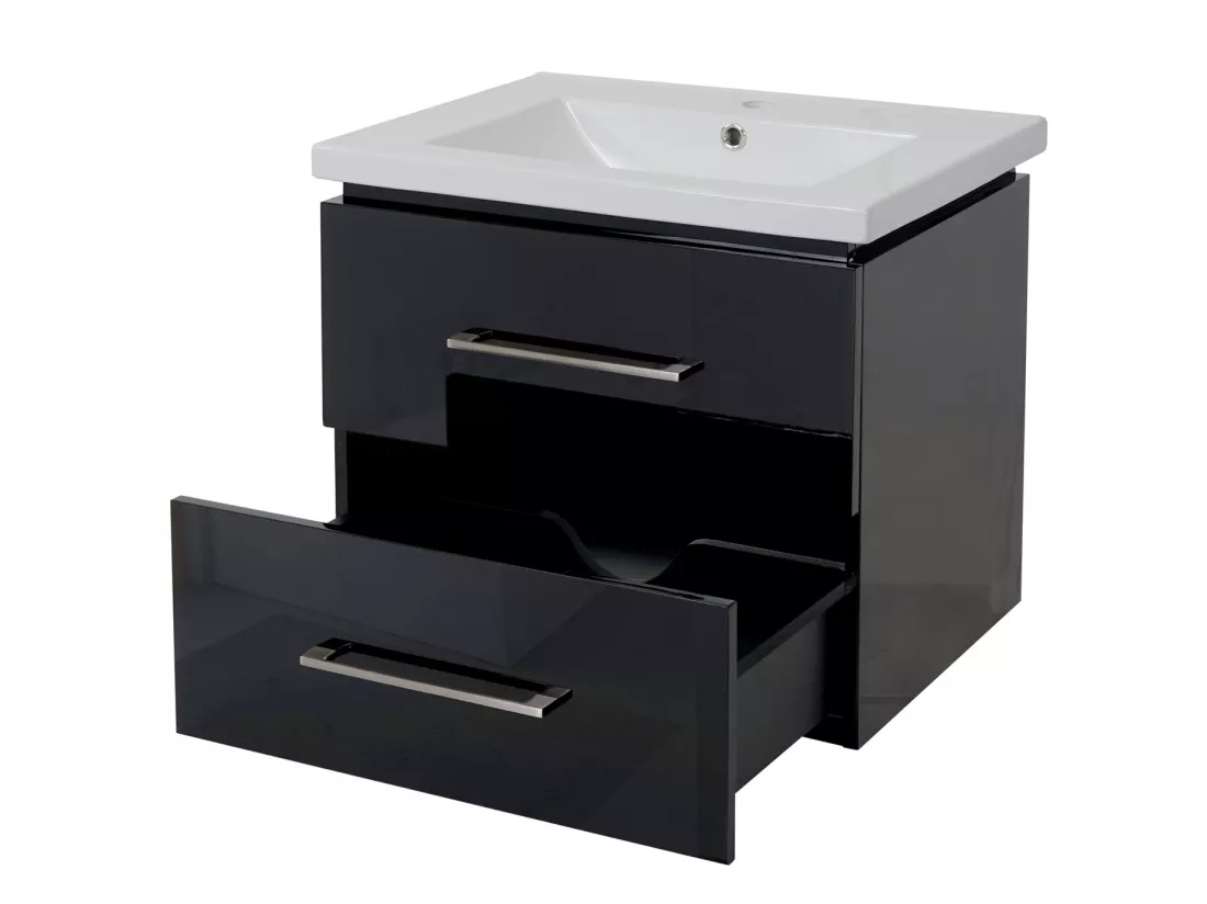 Premium Meuble sous-lavabo MCW-D16, noir