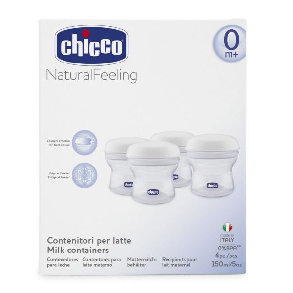 Chicco Recipientes para leite materno Step Up x4
