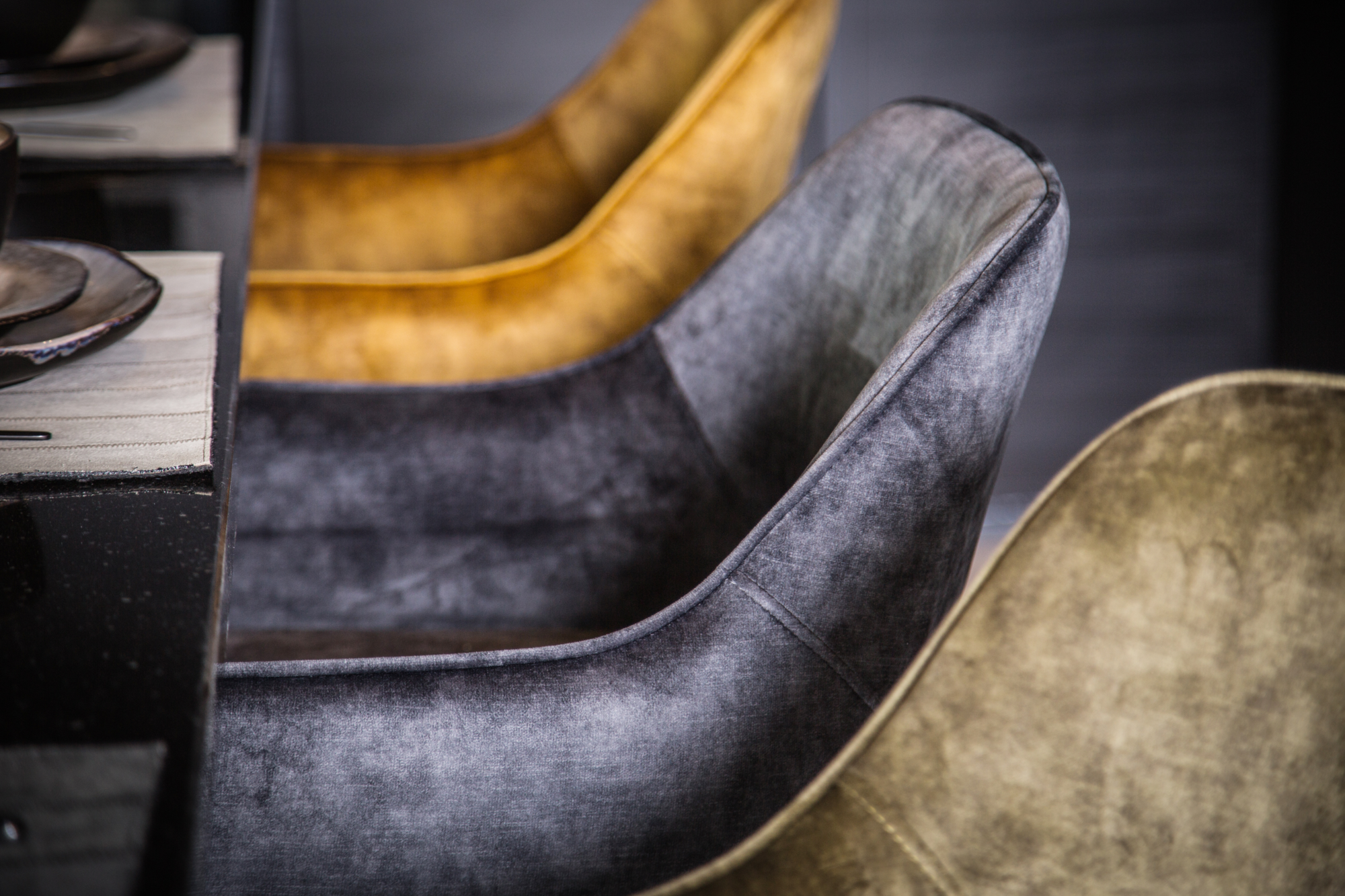 Barstoel Pim Velvet Bruin L