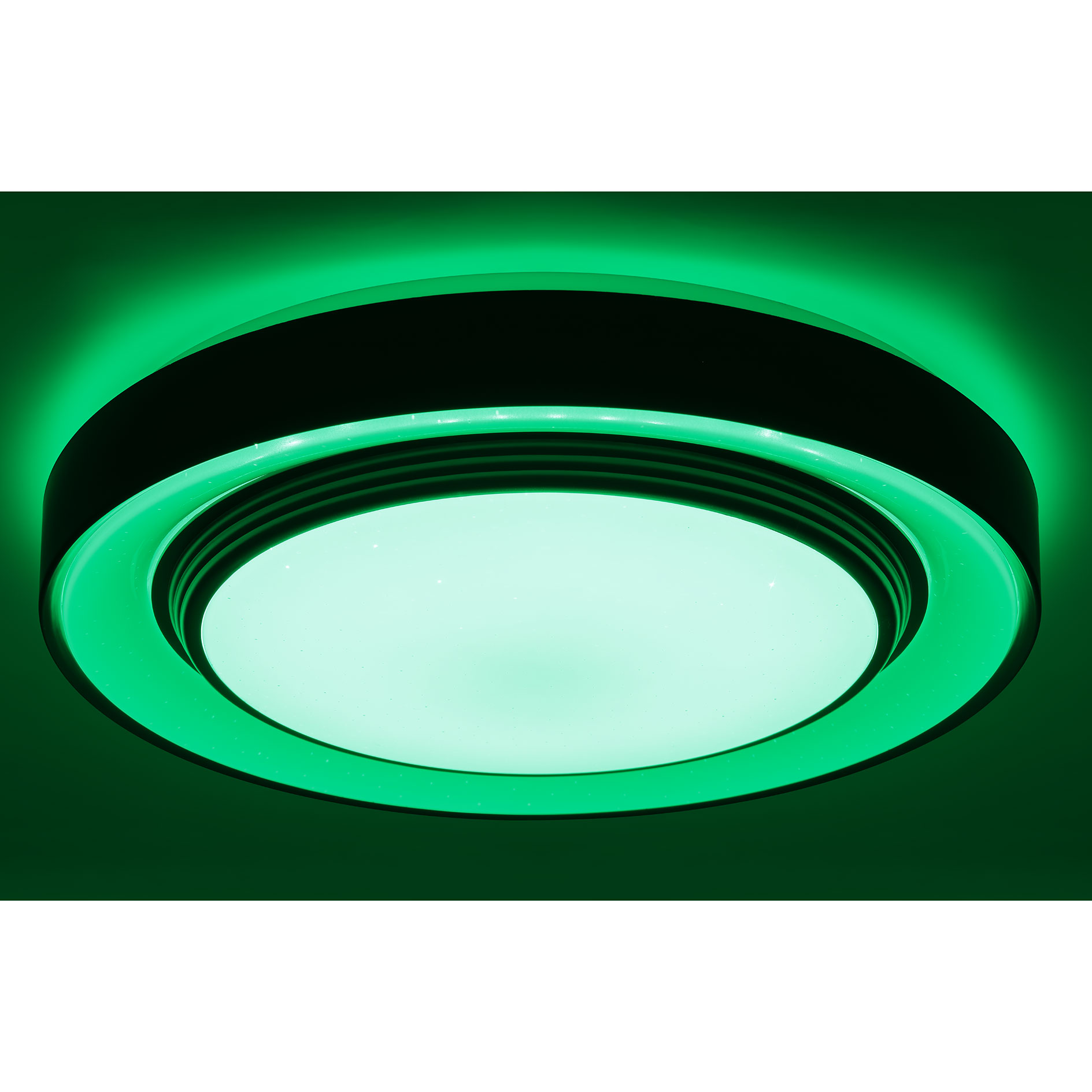 LAMPURA LED-RGB-Deckenleuchte - weiß-schwarz - mit Fernbedienung
