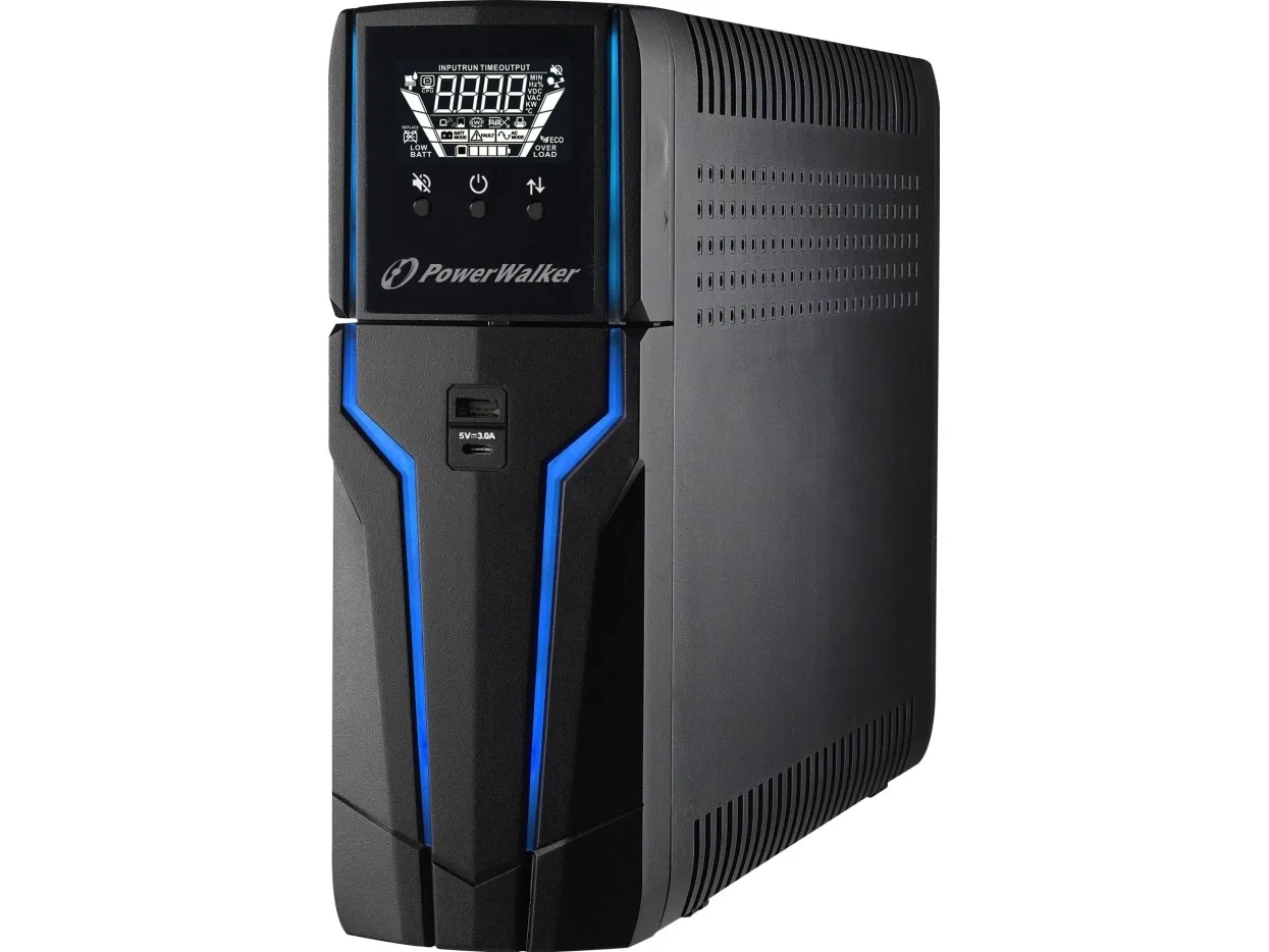 PowerWalker VI 1000 GXB - UPS - AC 162 - 290 V - 600 Watt - 1000 VA - 9 At - USB - output-stikforbindelser: 4