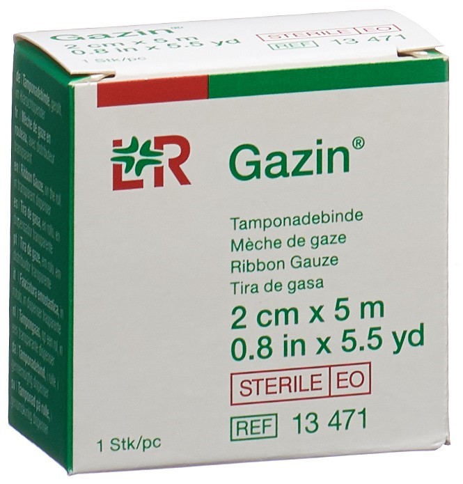 GAZIN Tamponadebinden 2cmx5m steril 1 Stk