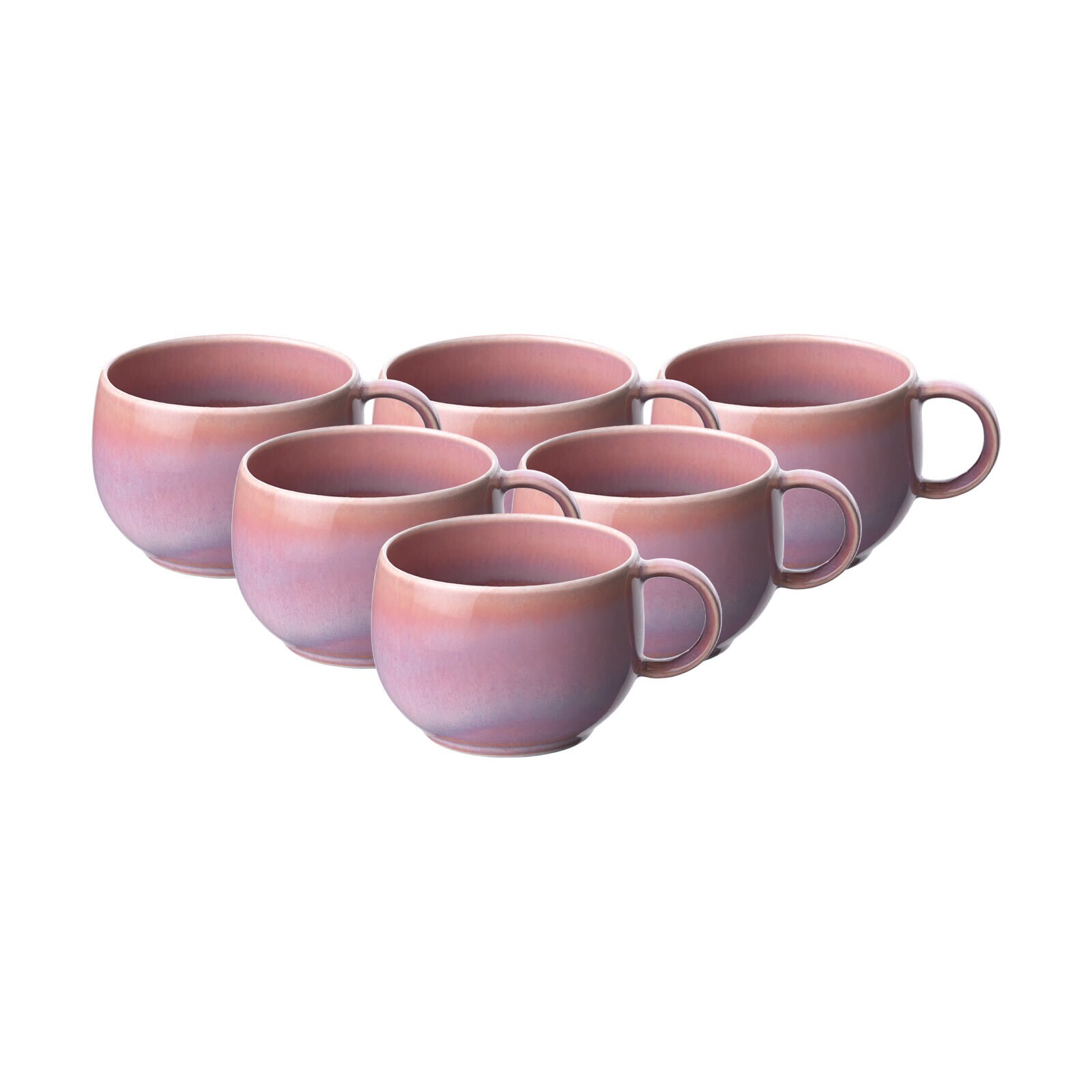 like. by Villeroy & Boch Espressotassen Perlemor Coral 60 ml 6er Set