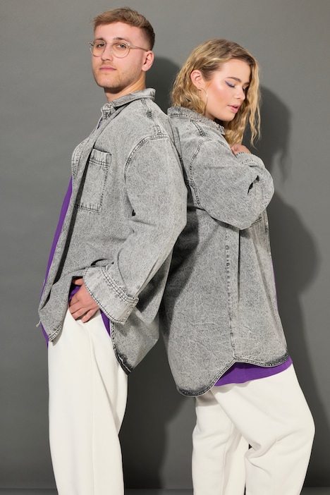 Jeanshemd, oversized, Vintage Look, Unisex