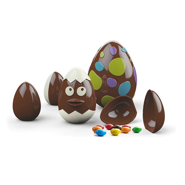 Set de 3 moules oeuf de Paques 3d Ibili