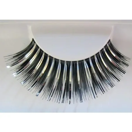 Eulenspiegel Wimpern schwarz-silber