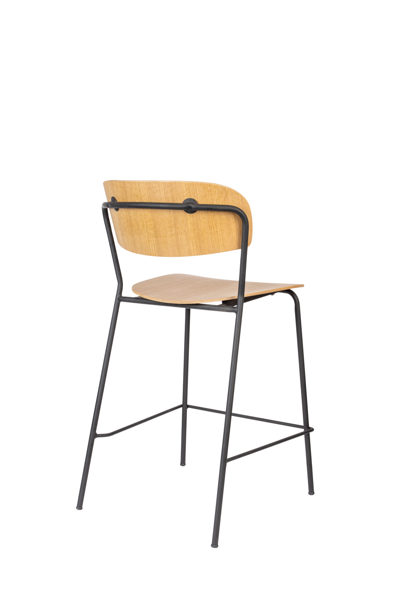 COUNTER STOOL JOLIEN BLACK/WOOD