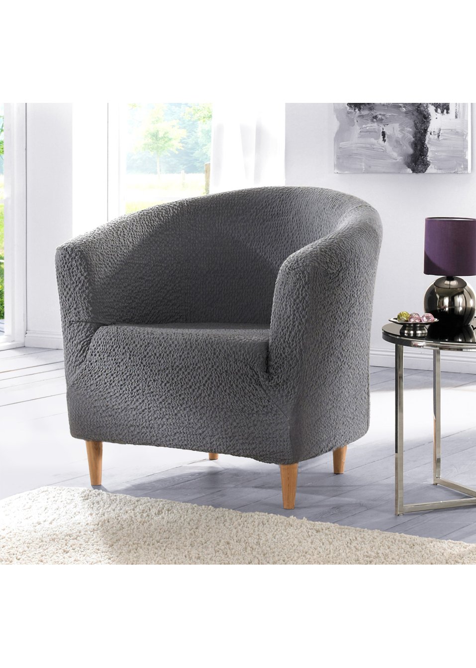 Housse de fauteuil froissée