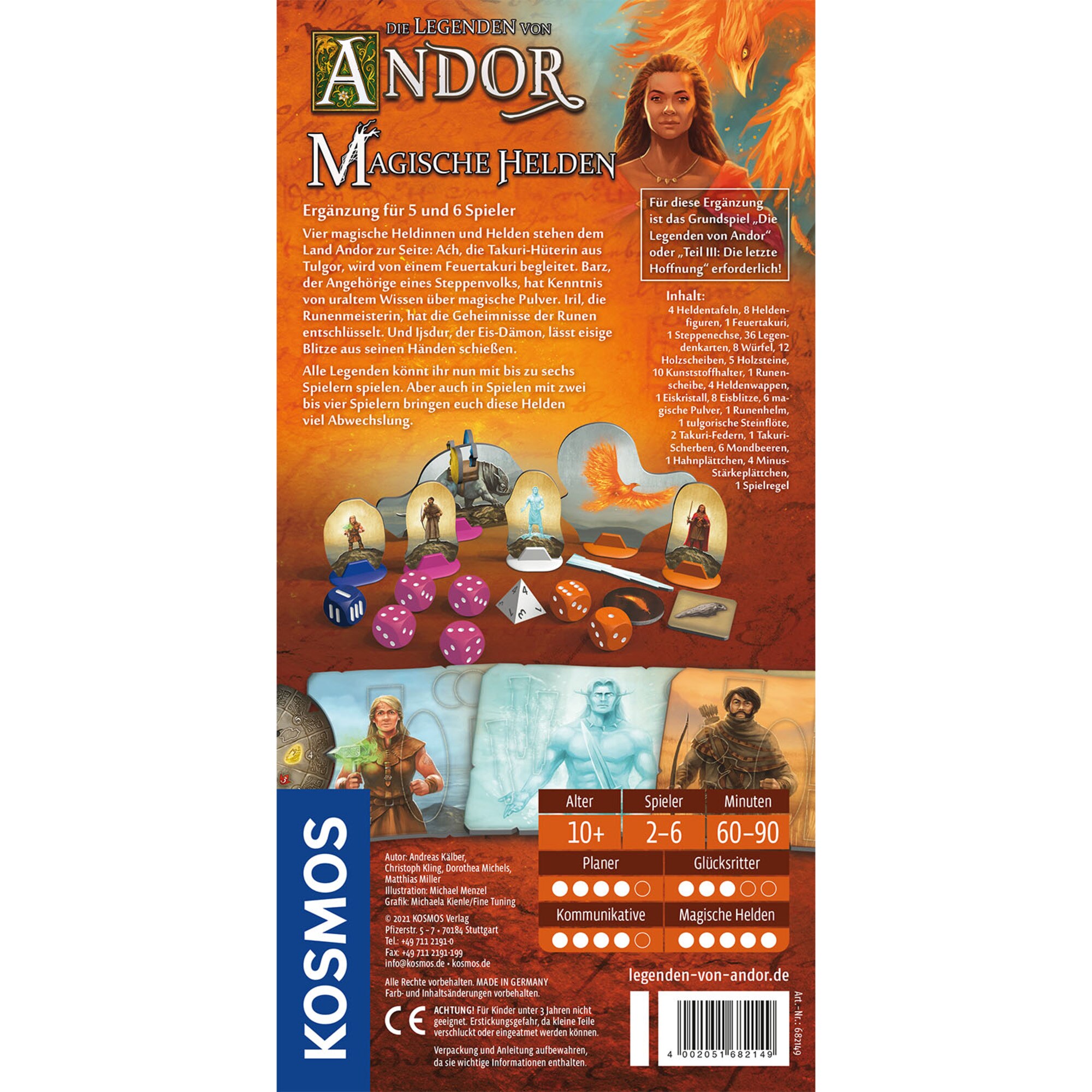 Kosmos Brettspiel Die Legenden von Andor - Magische Helden