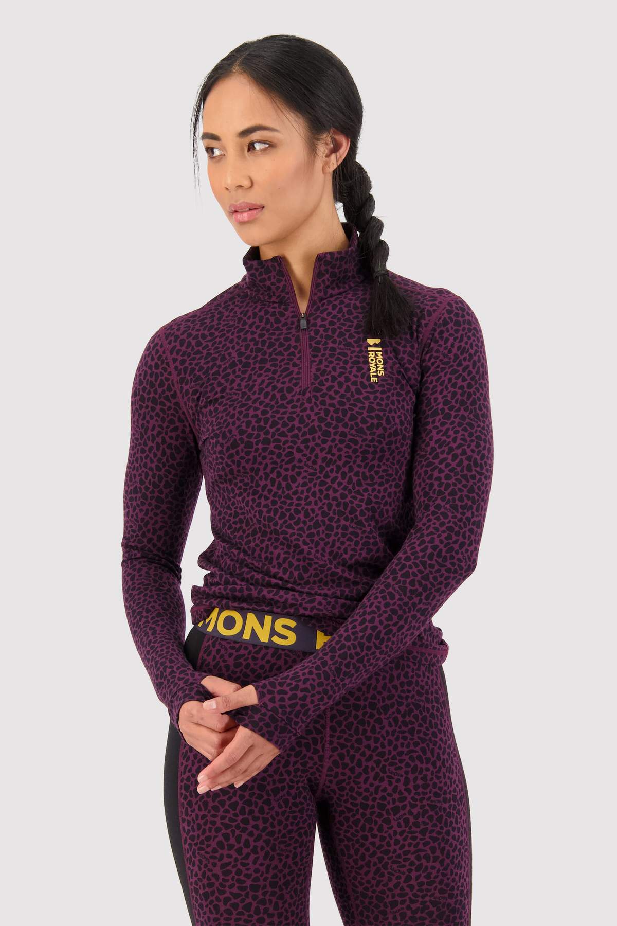 Kjøp - Mons Royale Cascade Merino Flex 200 1/4 zip - fra Hekta på Tur!
