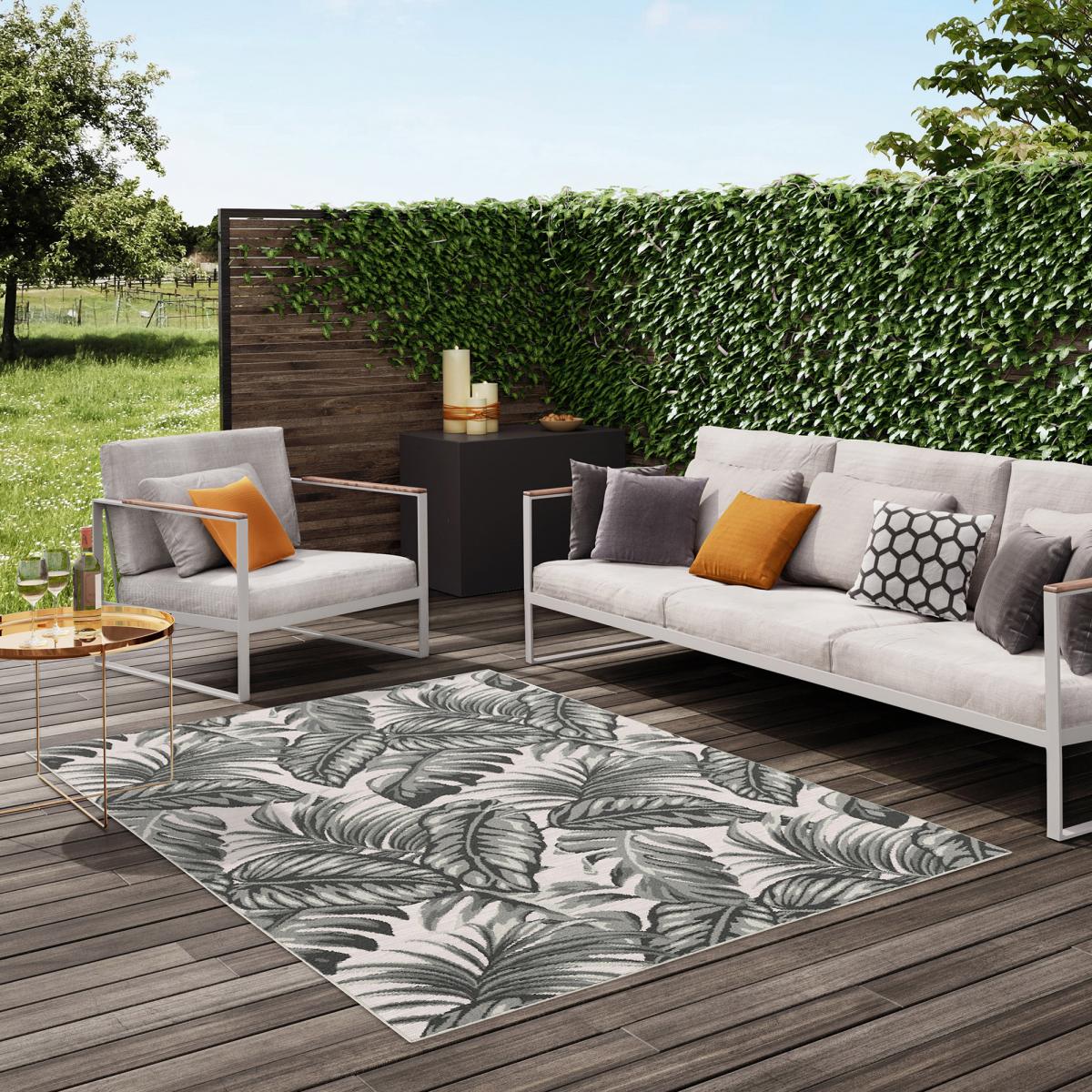 Tapis extérieur noir 120x170 cm