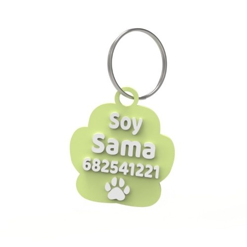 Etiqueta de identificação Seron verde menta para gatos