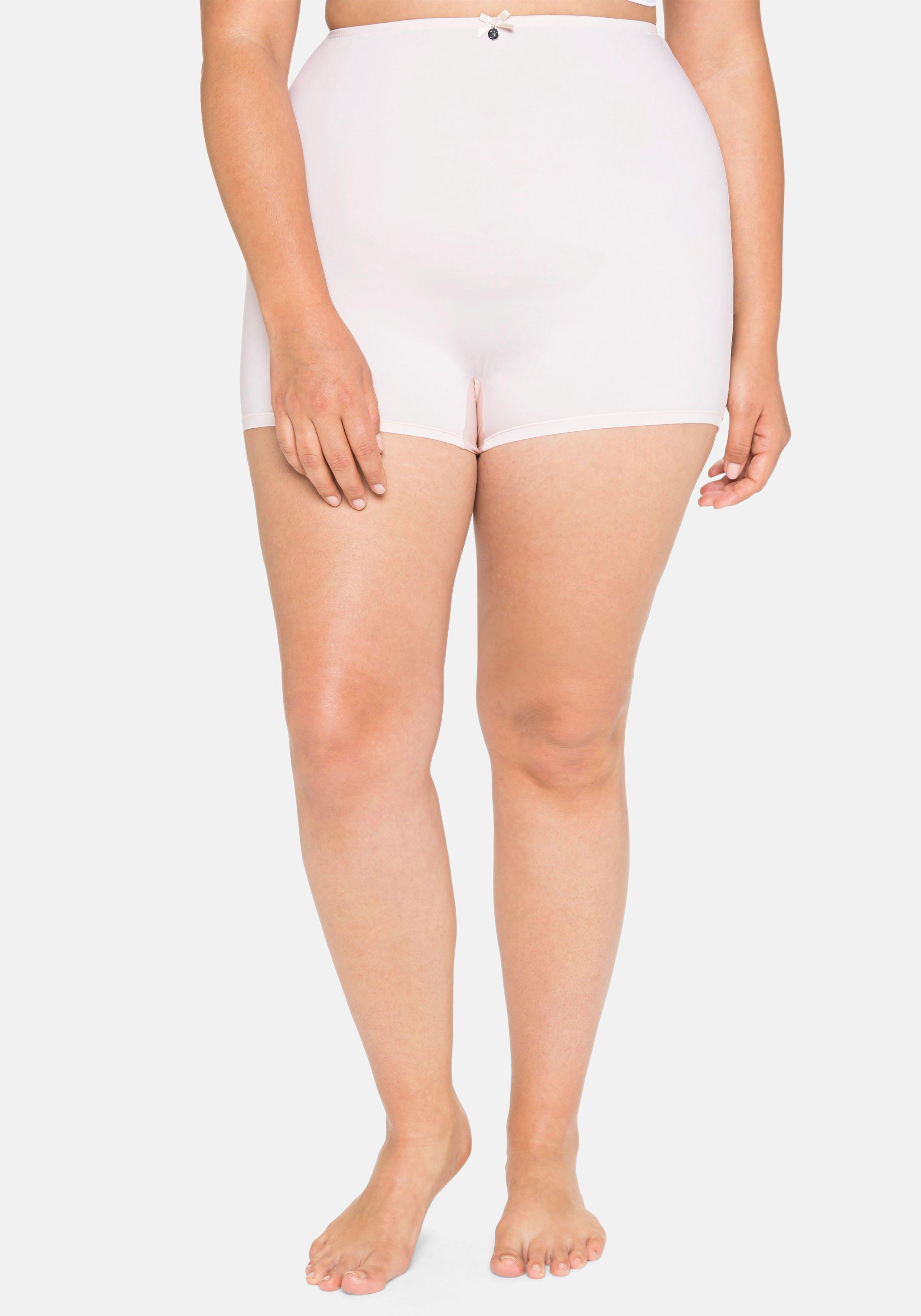 Panty im High-Waist-Schnitt, mit kurzem Bein