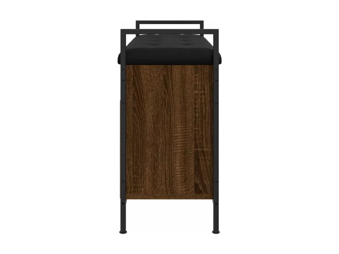 Banc à chaussures chêne marron 85,5x32x57,5cm bois d'ingénierie