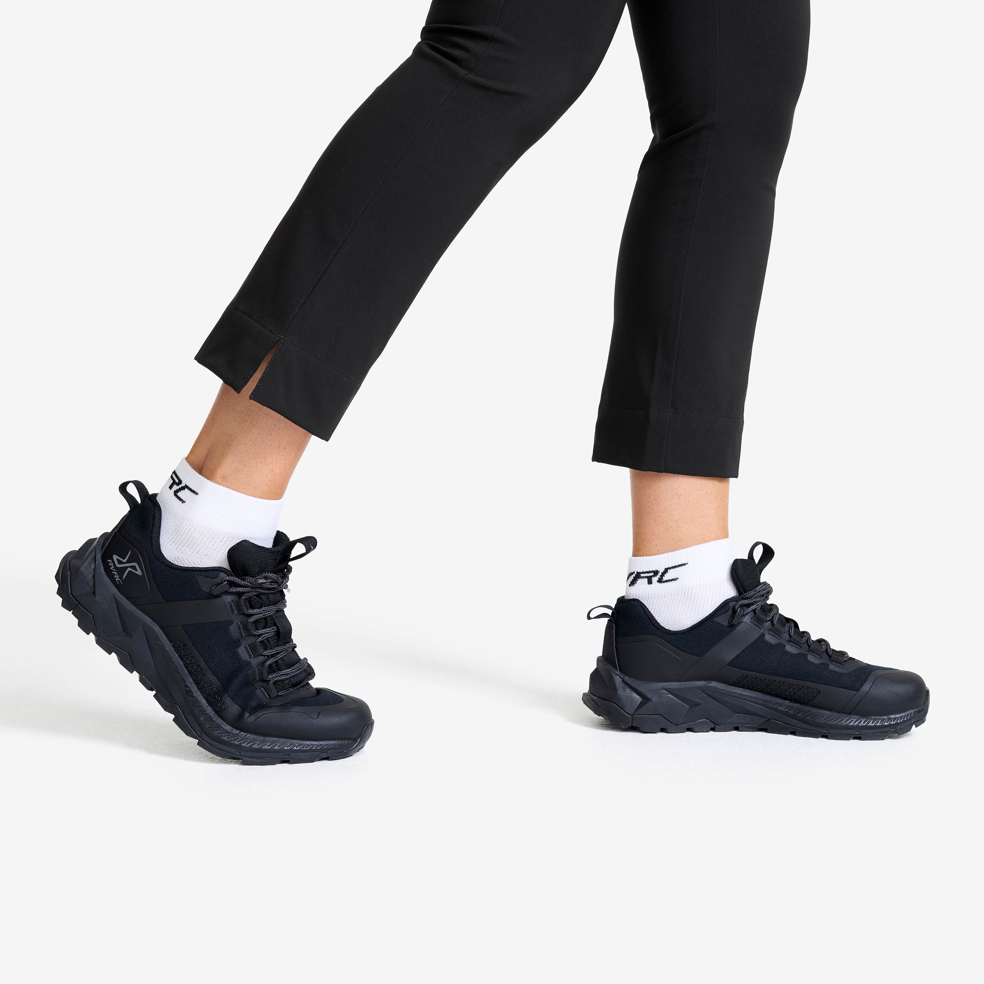 Variety High-waist Cropped Pants Dame Black