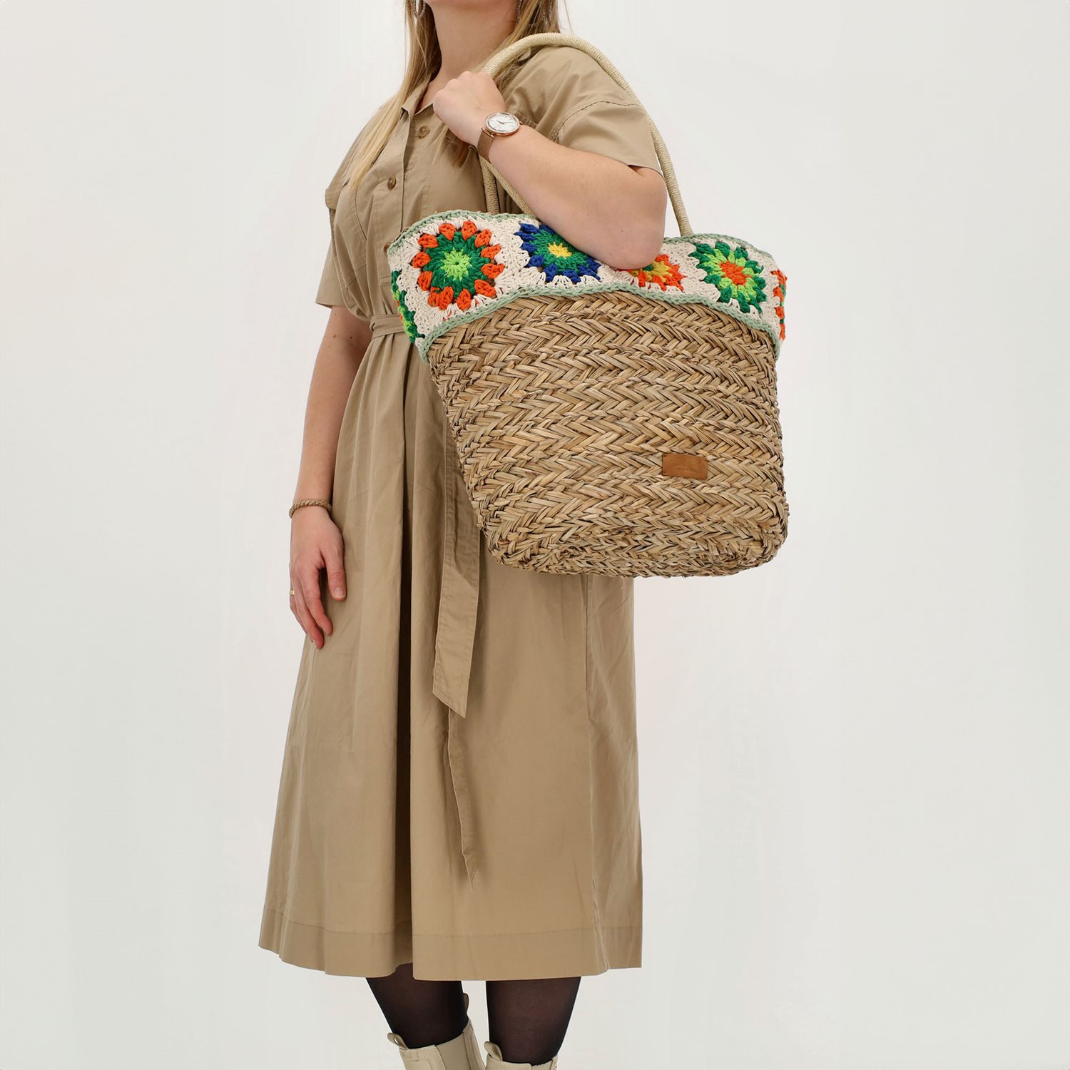 PE Florence Natural Life Straw Basket multi