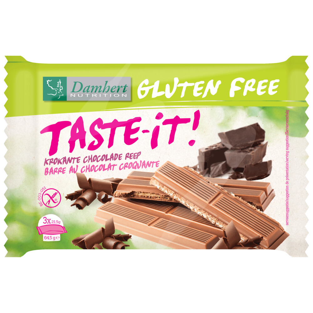 3x Damhert Taste-It Snack Glutenvrij64,5 gr