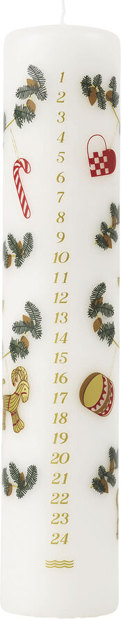 Royal Copenhagen Stjerne Riflet Jul kalenderlys, 25 cm Multi
