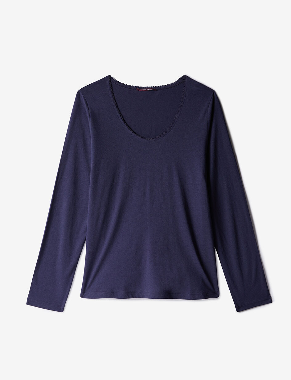 T-shirt manches longues - bleu marine