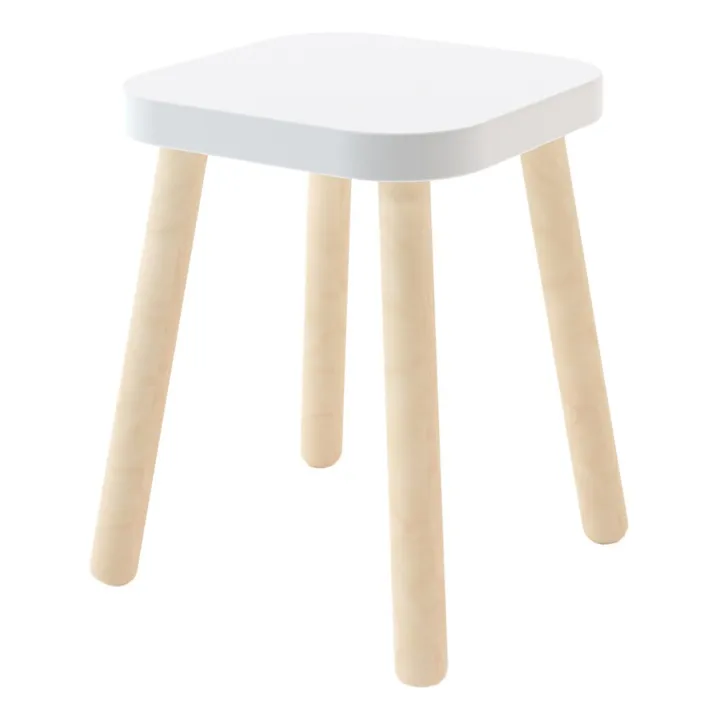 Oeuf NYC Tabouret carré hauteur réglable | Blanc