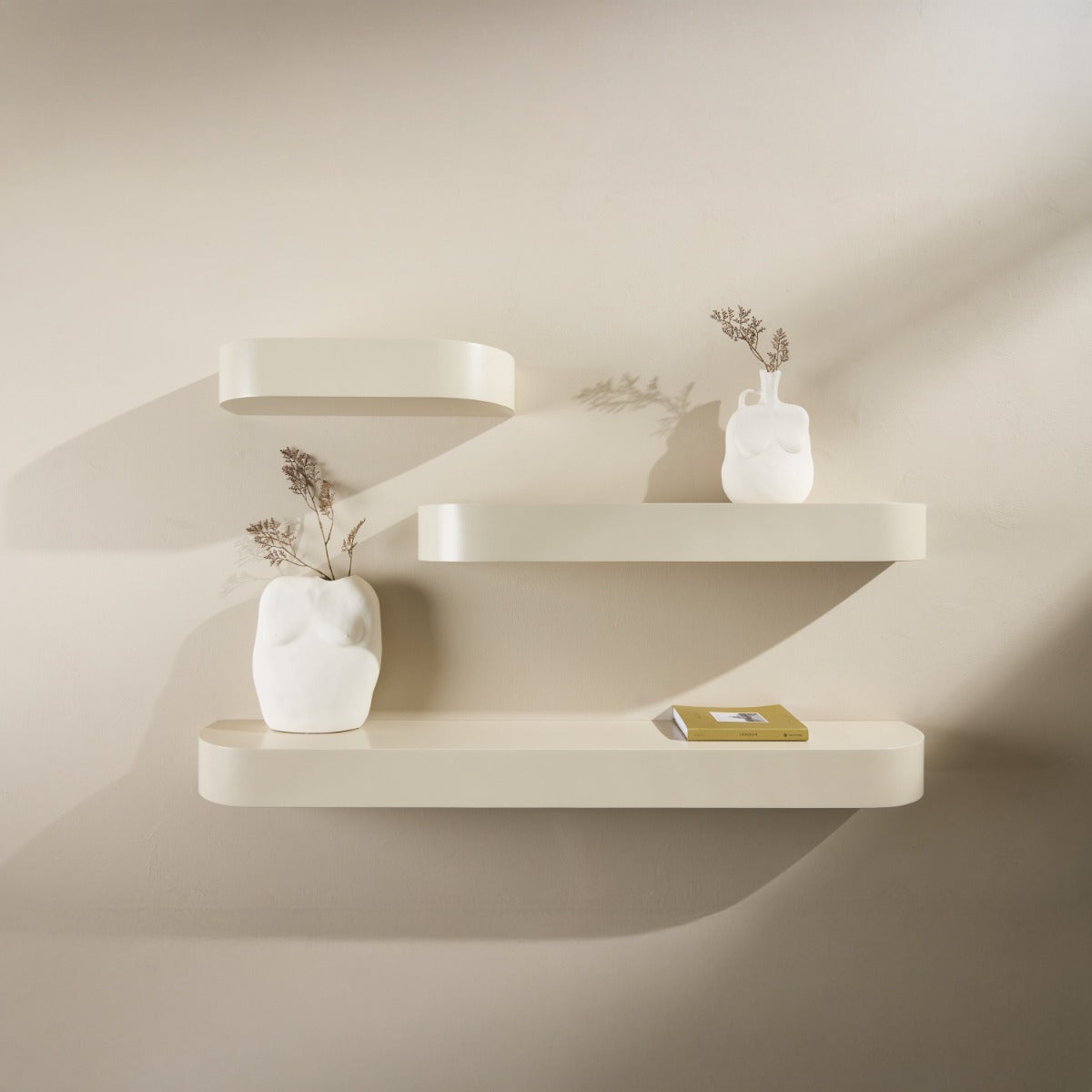 FjÃ´rd - Wandplanken Set van 3 - Beige - Glow