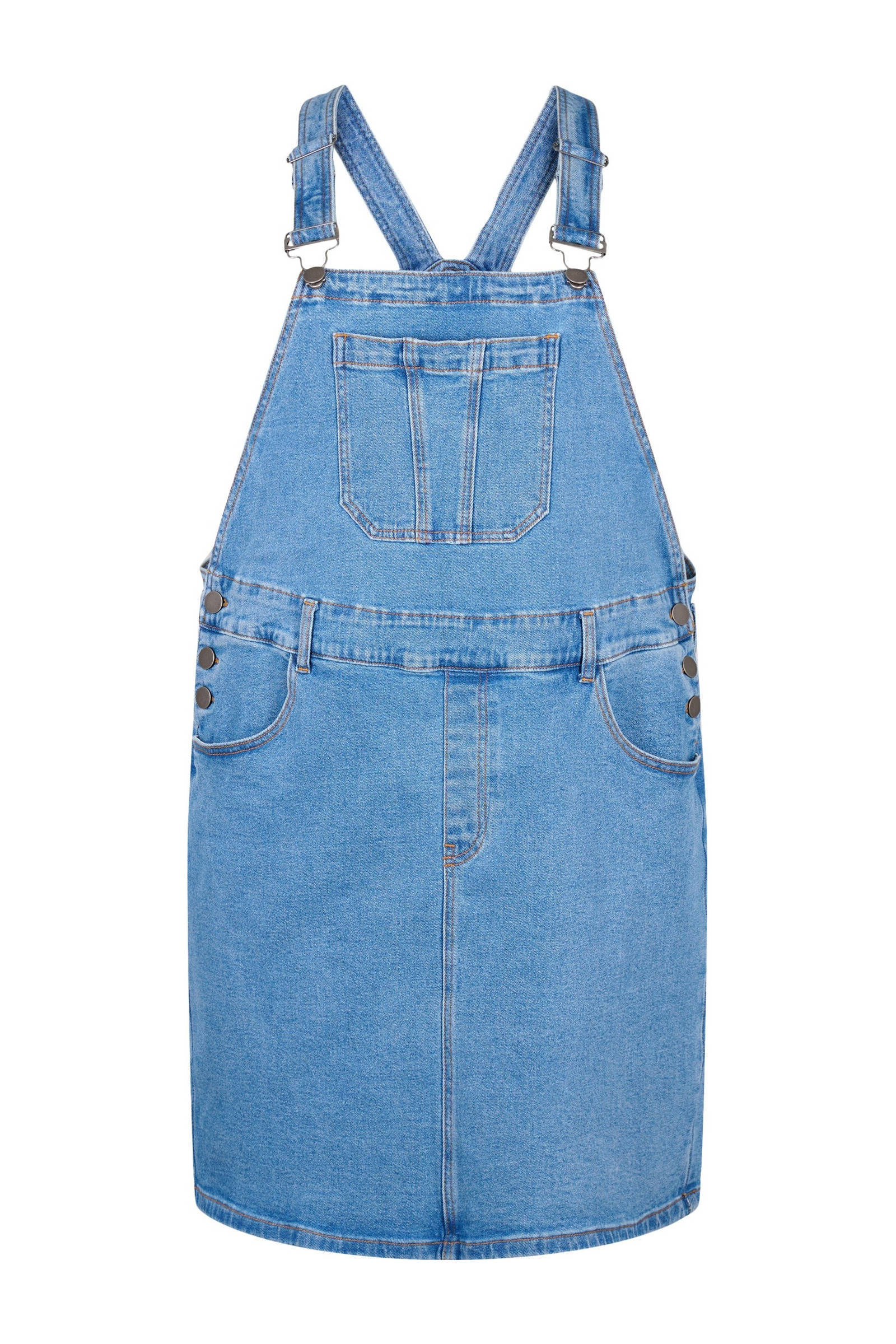 Zizzi spijkerjurk JSILJA medium blue denim