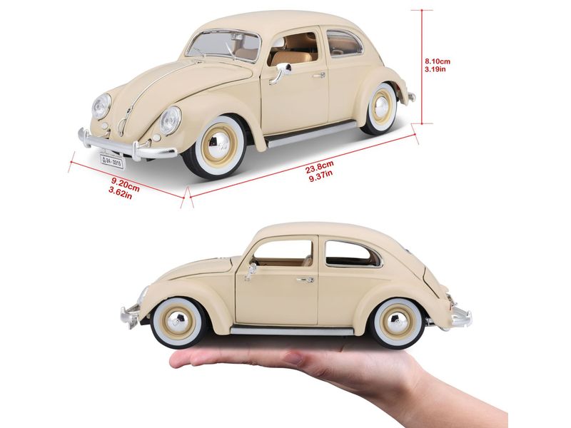 BBurago Volkswagen Käfer 1955 Beige 1:18 Sammlermodell im Massstab 1:18