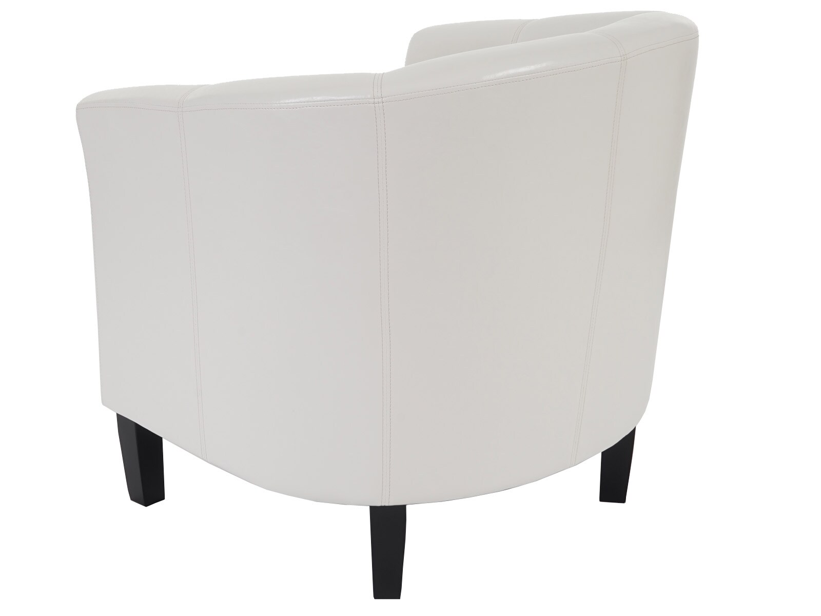 Sessel Stafford H379, Loungesessel Clubsessel, Kunstleder ~ weiß