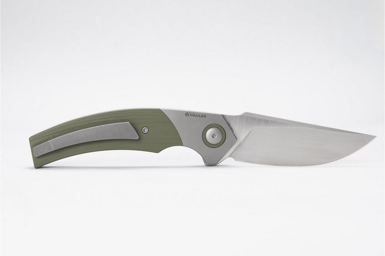 Grailer 4 OD Green G10 zakmes, Michel Timmermans design