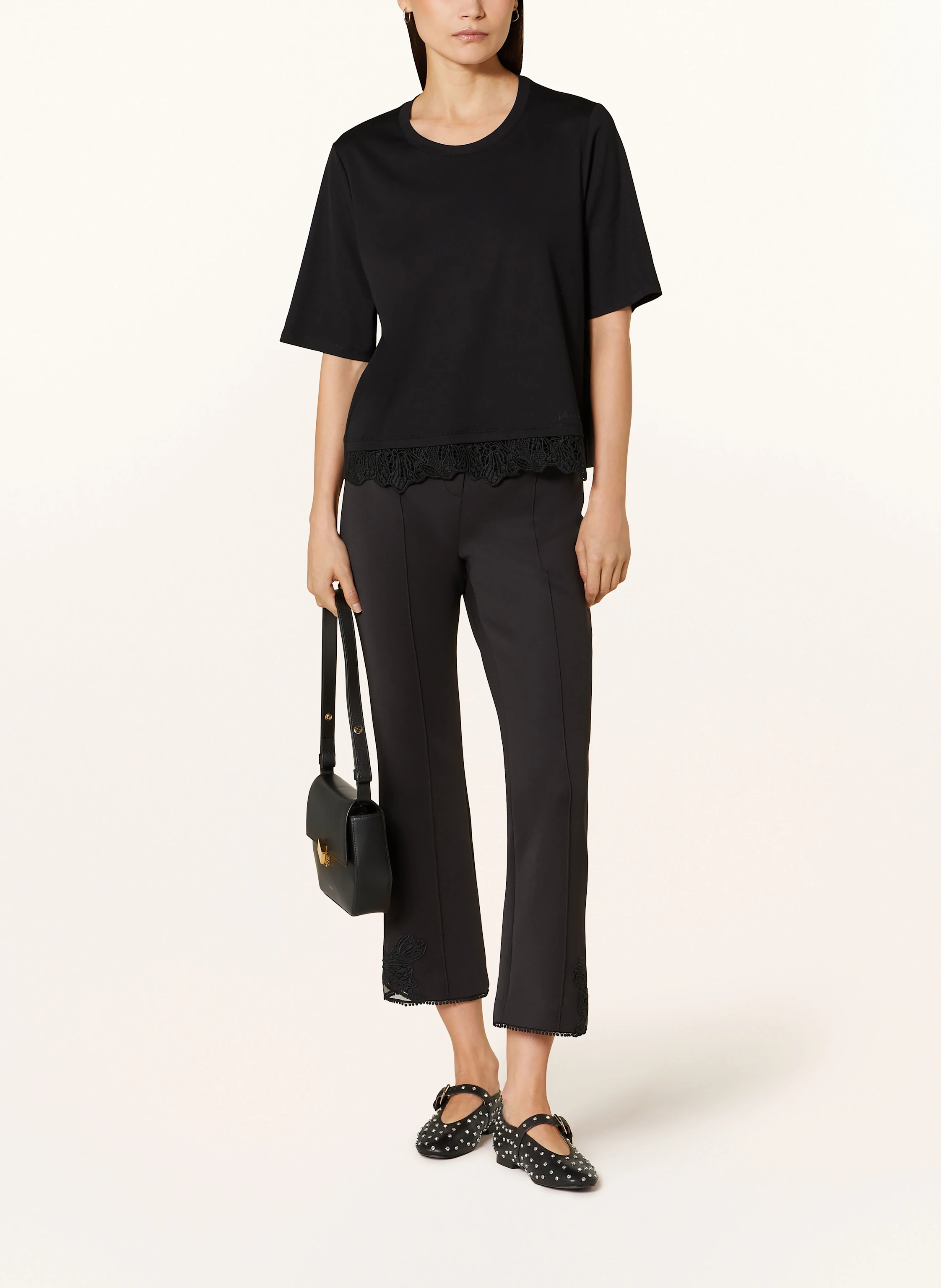 MARC CAIN T-Shirt mit Spitze