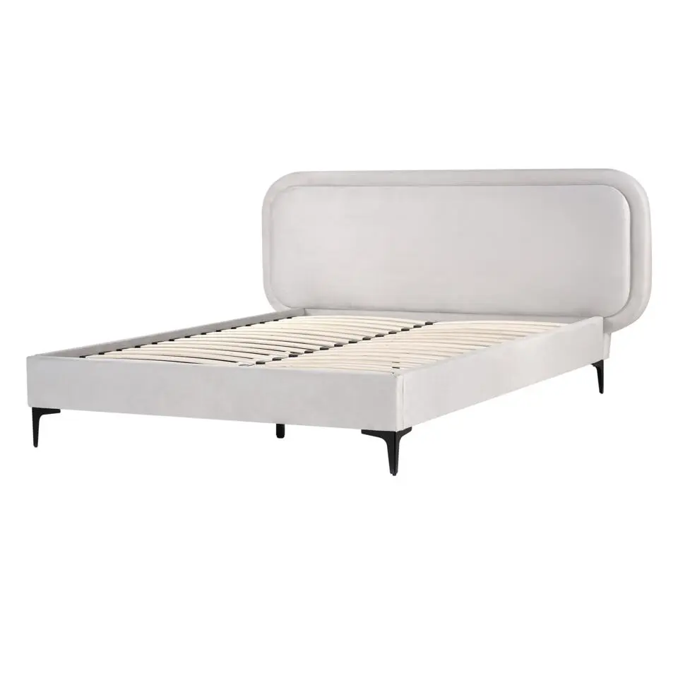 SUZETTE - Tweepersoonsbed - Lichtgrijs - 140 x 200 cm - Polyester