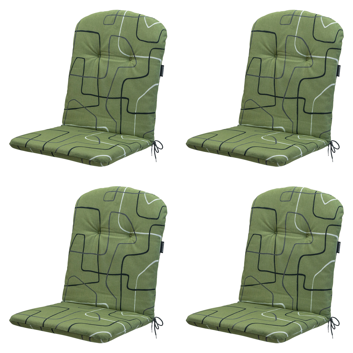 Madison Joah sage Kuipstoelkussen - Set van 4