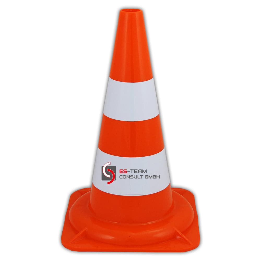UVV PVC Verkeerskegelset 4 x Afzetkegels | Oranje | Hoogte 50 cm - Voordeelverpakking / met RA2/B foliestrips