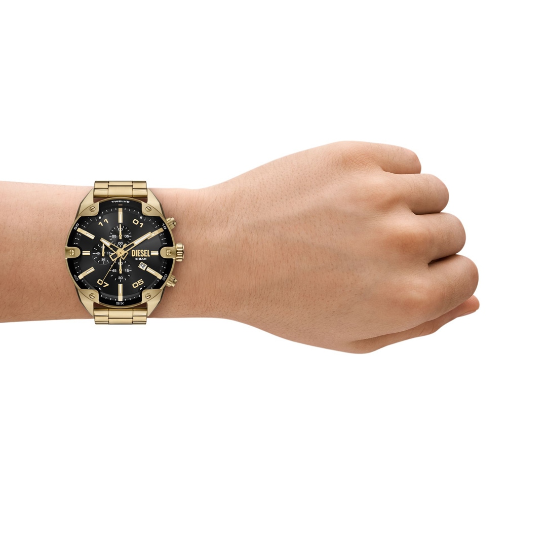 Diesel Spiked Chronograph Goldig / Schwarz