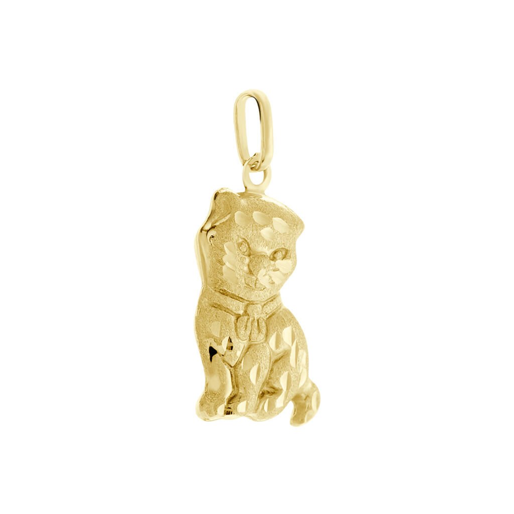 Pendentif Egee Chat Or Jaune