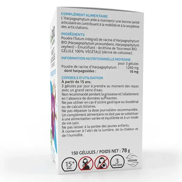 Arkopharma Arkogélules Harpagophytum Bio 150 cápsulas