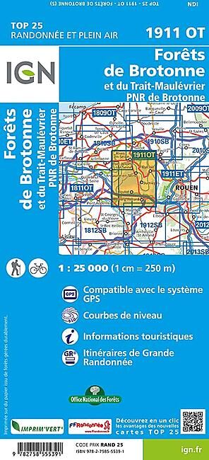 IGN - TOP 25 1911OT FORETS DE BROTONNE IGN