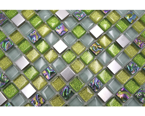 Glasmozaïek XCE 99 mix groen 30,5x32,2 cm