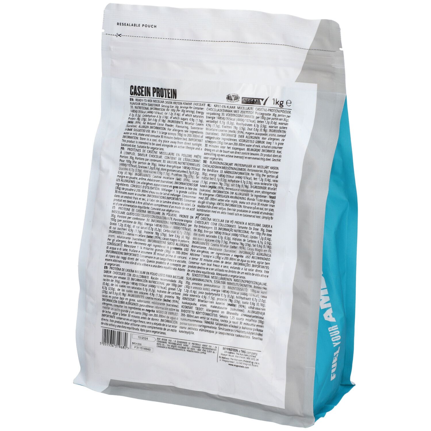 MyProtein Casein Schokolade