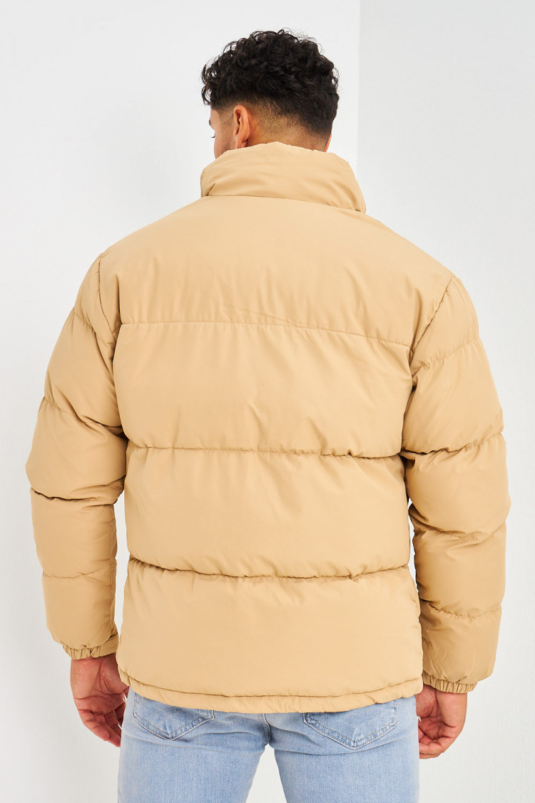 Doudoune matelassée beige foncé