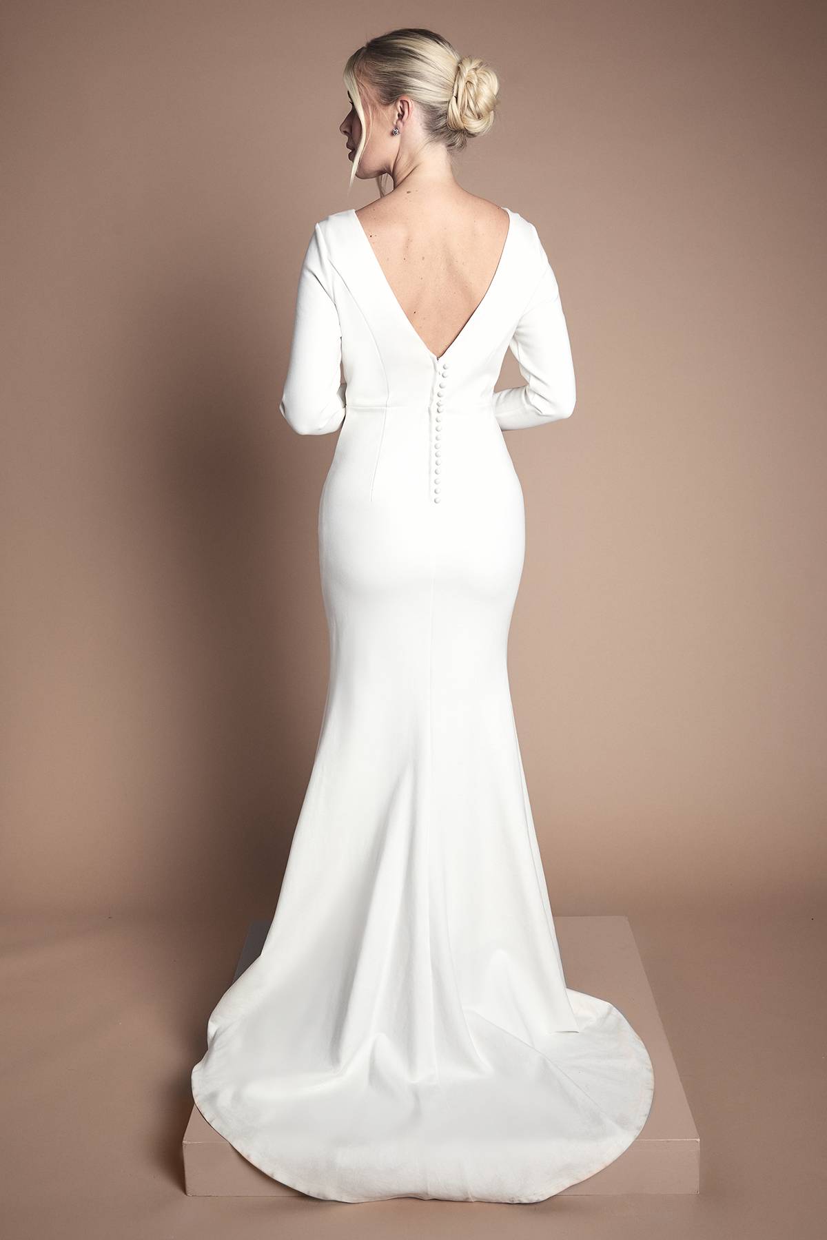 Coast Robe de Mariée Petite Encolure Slash à Traîne synthétiqueddle