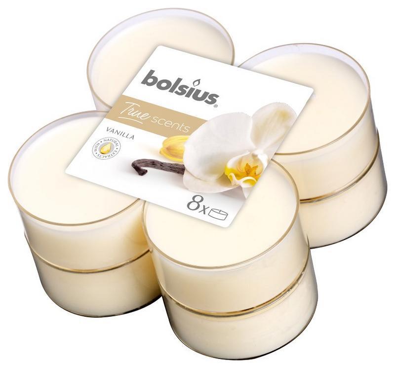 Bolsius True Scents maxilicht vanilla 8 Stuks
