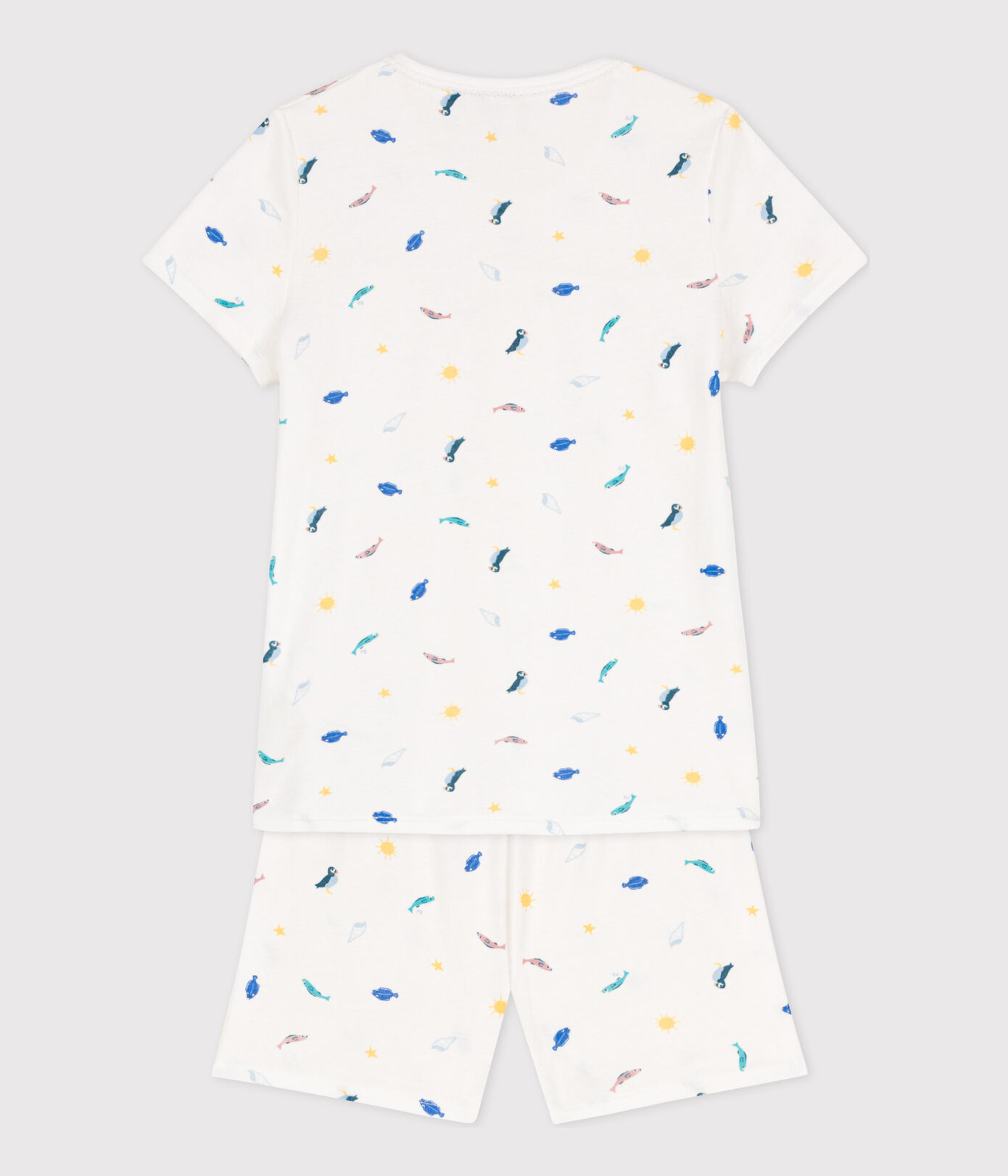 Pyjacourt animaux marins en coton petite fille