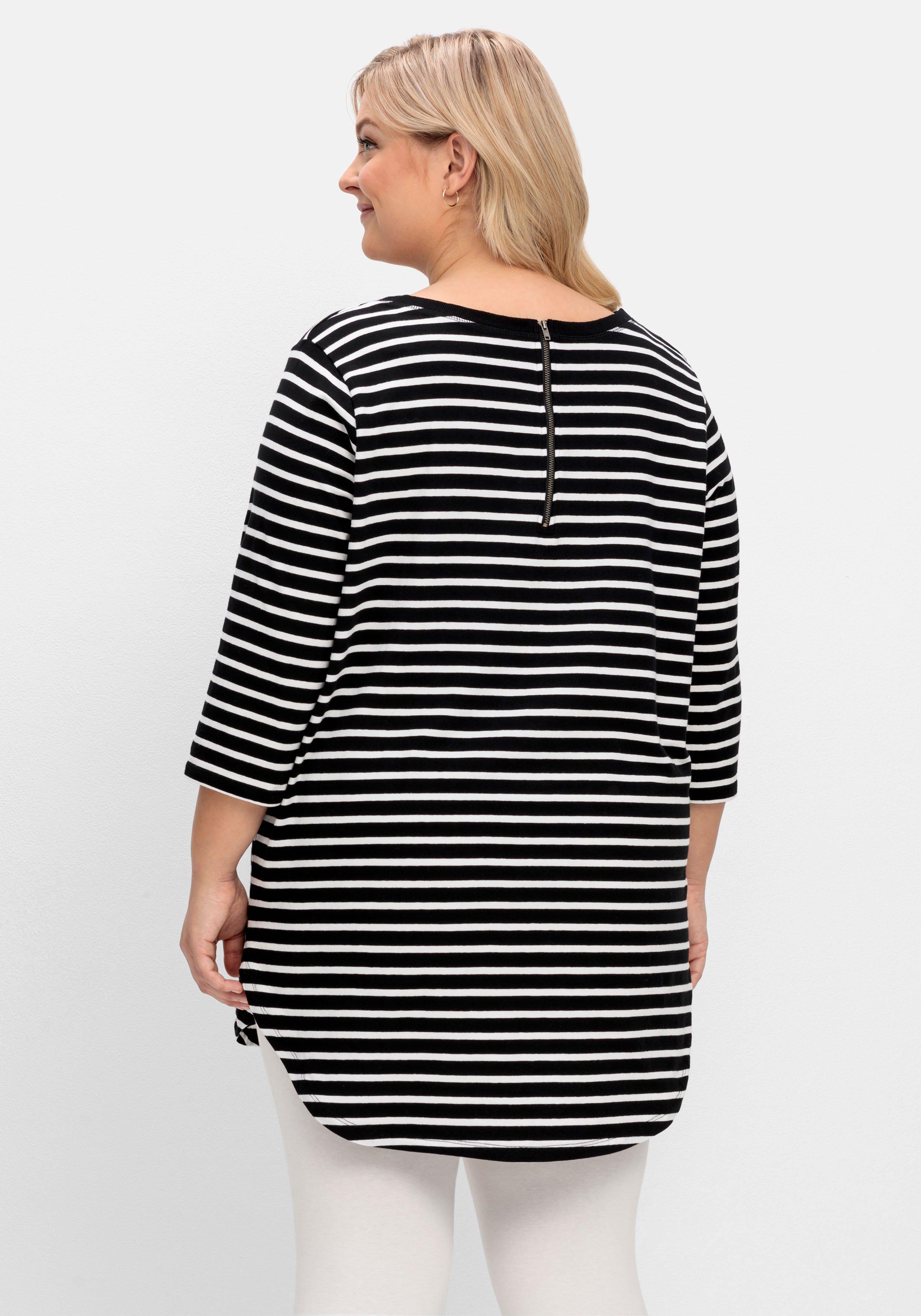 Longshirt in Oversized-Form mit Streifen