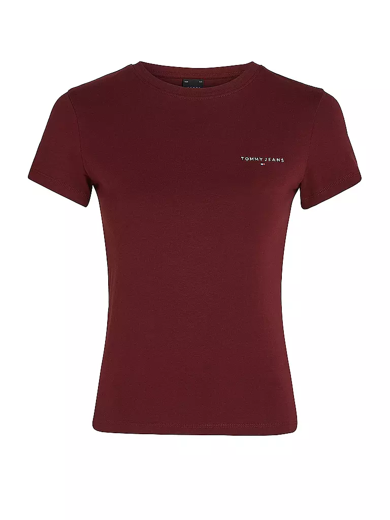 TOMMY JEANS T-Shirt dunkelrot