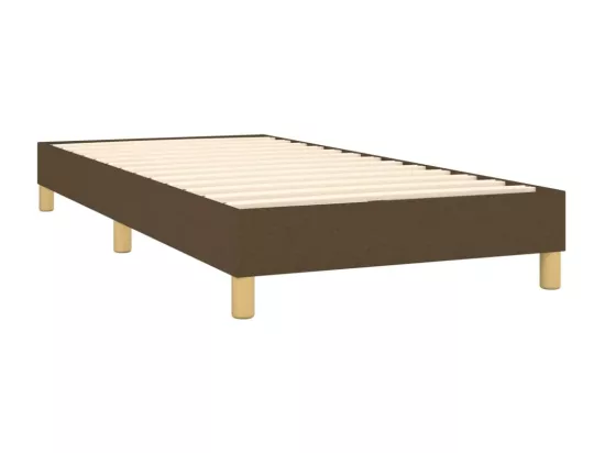 Sommier à lattes de lit Marron foncé 90x200 cm Tissu
