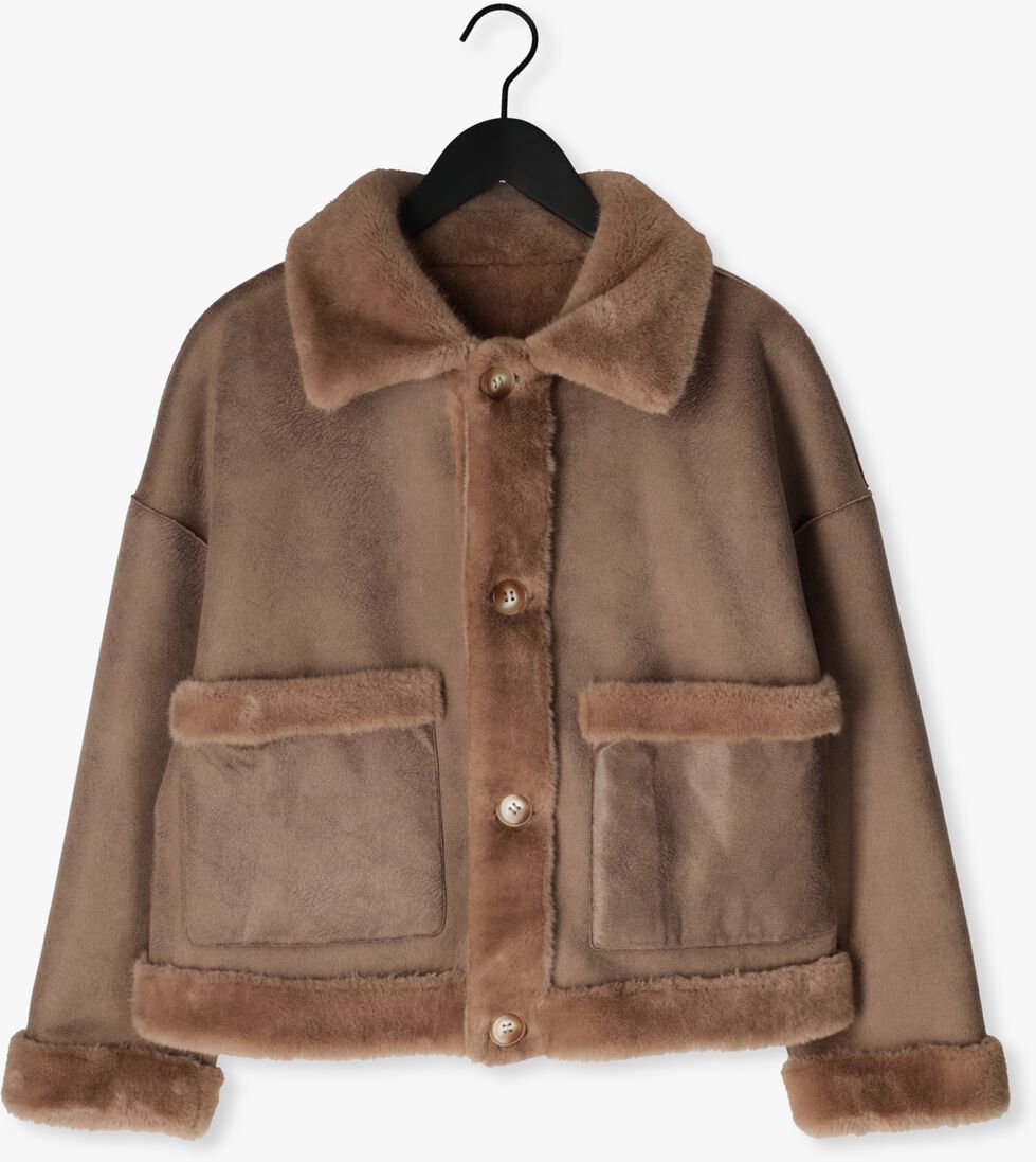 bruine studio ar faux fur jas faje